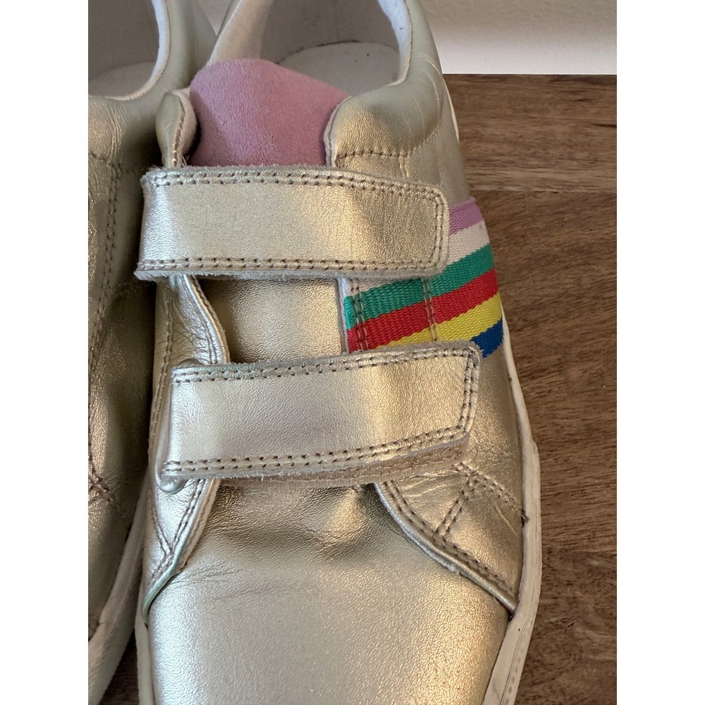 Boden Metallic Sneakers Rainbow Stripe Velcro Casual Shoes EU 39 US 8 - Picture 9 of 16